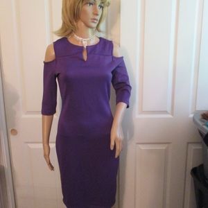 NWT - Cold shoulder dress - purple - sz 6 - $70.00